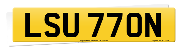 Registration number LSU 770N